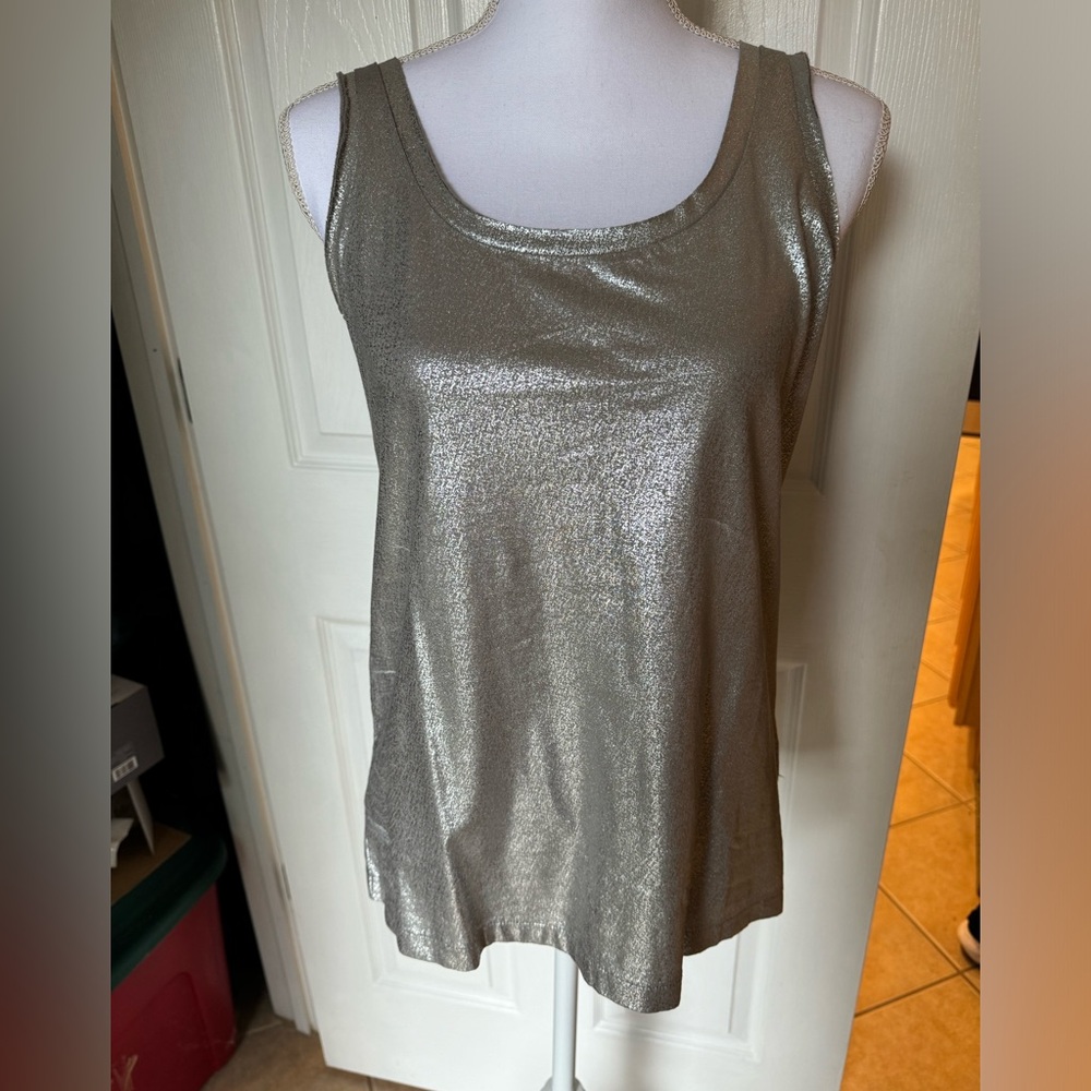 Brand new silver holiday JCREW shell tank. L